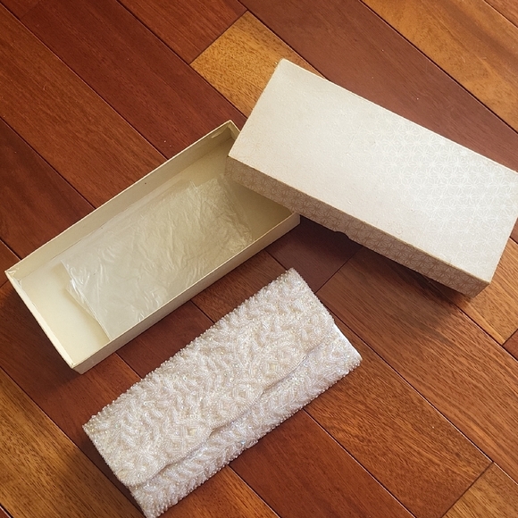 La Regale Evening Clutch Sequined Hong Kong Vintage Collectible Original Box